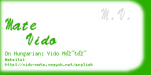 mate vido business card